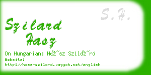 szilard hasz business card